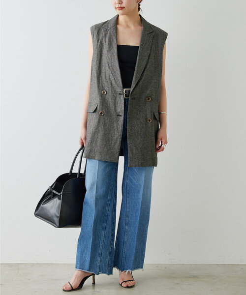 「GALLARDAGALANTE」 ベスト FREE グレー レディースの画像6