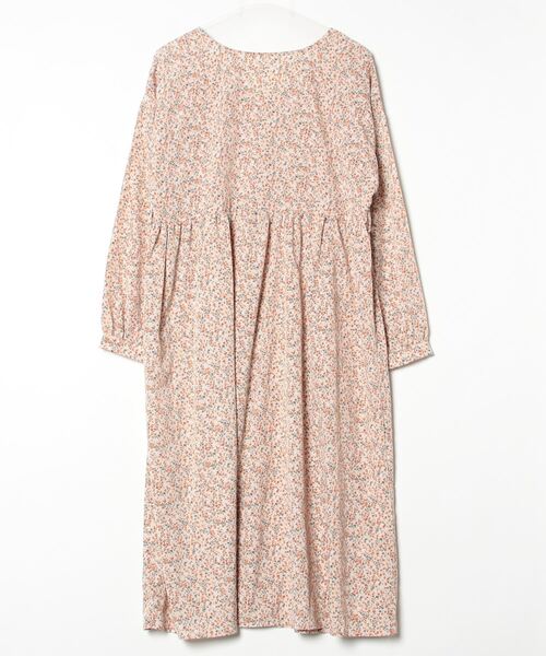 「RETRO GIRL」 花柄長袖ワンピース M ベージュ レディース_画像2