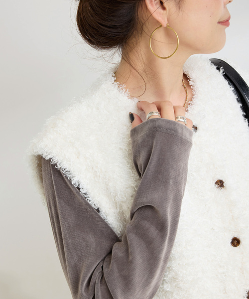 B.C STOCK（ベーセーストック） ベスト ジレ 手洗い可 / プードル