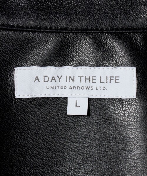 A DAY IN THE LIFE シャツ クラック レザーライク リラックスシャツ「A