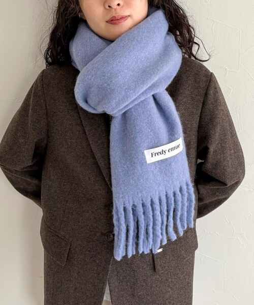 fredy emue（フレディエミュ） マフラー ストール ウール混ブークレ
