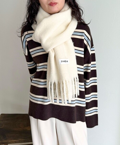 fredy emue（フレディエミュ） マフラー ストール ウール混ブークレ