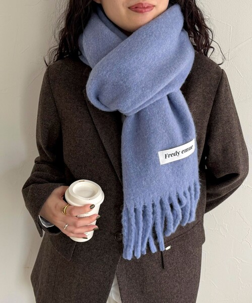 fredy emue（フレディエミュ） マフラー ストール ウール混ブークレ