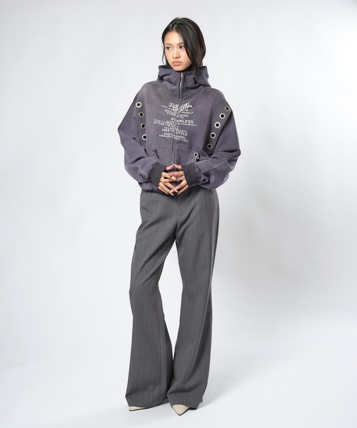 アイレットディティールジップフーディー　アクレント ACLENT（アクレント） パーカー アイレットディティールジップ