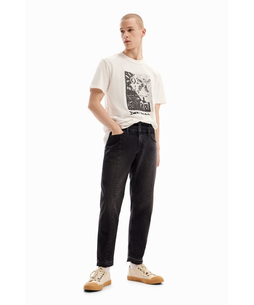 「Desigual」 半袖Tシャツ M ホワイト メンズ_画像4