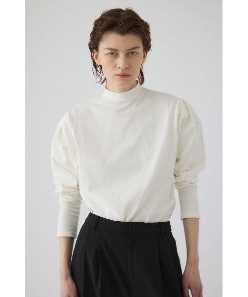 RIM.ARK tシャツ Curved sleeve high collar tops カーブスリー ハイ