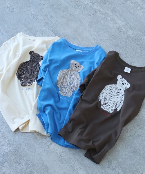 bullue da savon Tシャツ AMBIDEX Store 〇 ペンギン刺繍 Tシャツ(F チャコール): bulle de savon