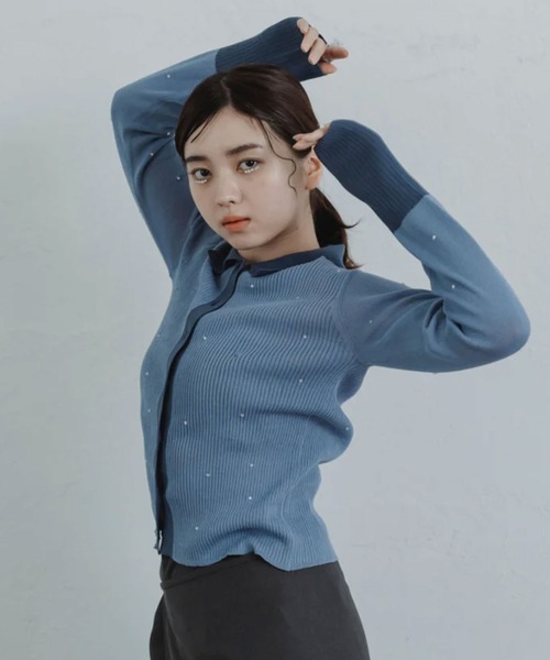 ニット セーター stone sheer polo knit レディース : ZOZOTOWN Yahoo