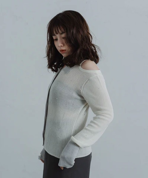 ニット セーター stone sheer polo knit レディース : ZOZOTOWN Yahoo