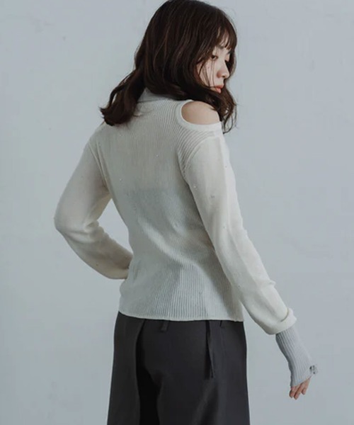 ニット セーター stone sheer polo knit レディース : ZOZOTOWN Yahoo