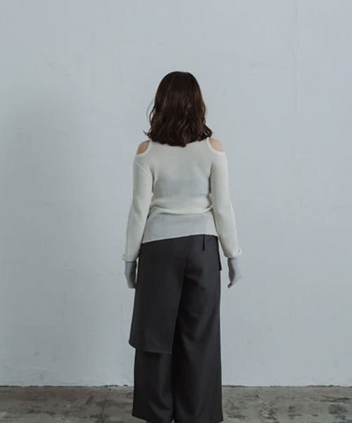 ニット セーター stone sheer polo knit レディース : ZOZOTOWN Yahoo