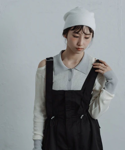 ニット セーター stone sheer polo knit レディース : ZOZOTOWN Yahoo