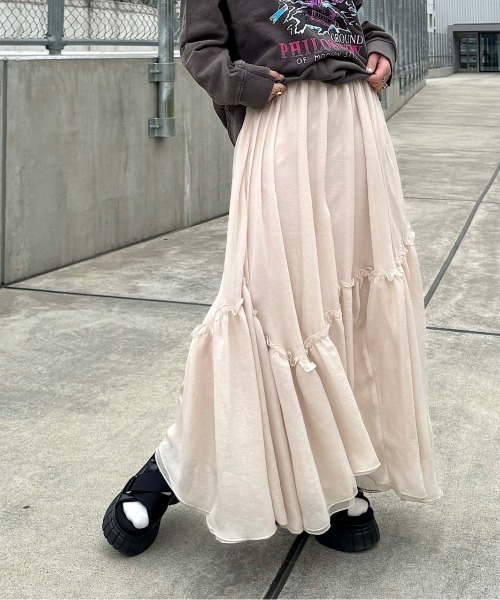 「PAGEBOY」 フレアスカート FREE アイボリー レディース_画像2