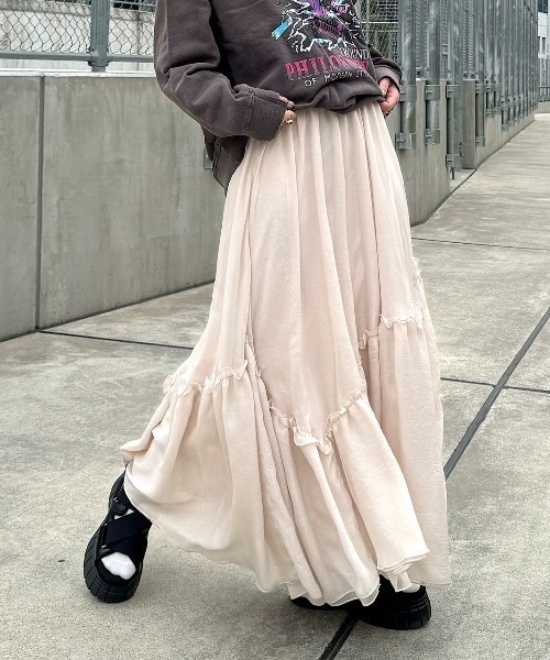 「PAGEBOY」 フレアスカート FREE アイボリー レディース_画像4