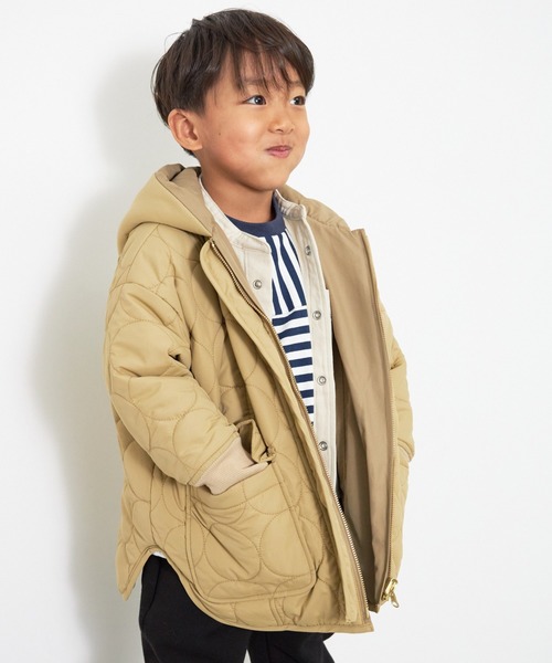 「MAKE YOUR DAY」 「KIDS」キルティングブルゾン 140 アイボリー キッズ_画像2