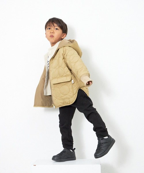 「MAKE YOUR DAY」 「KIDS」キルティングブルゾン 140 アイボリー キッズ_画像4