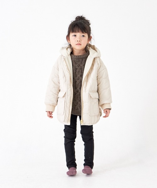 「MAKE YOUR DAY」 「KIDS」キルティングブルゾン 140 アイボリー キッズ_画像7