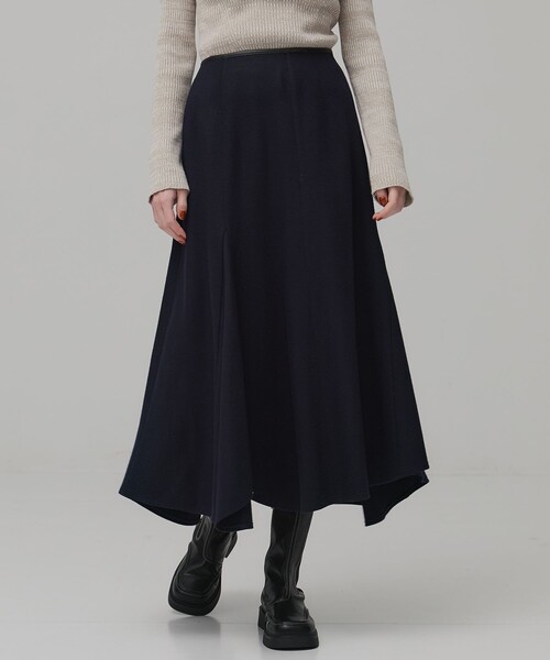 【新品タグ付き】　PUBLIC TOKYO ウールジャージフレアスカート PUBLIC TOKYO（パブリックトウキョウ） スカート 「残りわずか」ウール
