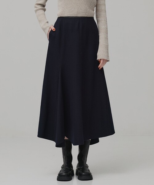 【新品タグ付き】　PUBLIC TOKYO ウールジャージフレアスカート PUBLIC TOKYO（パブリックトウキョウ） スカート 「残りわずか」ウール