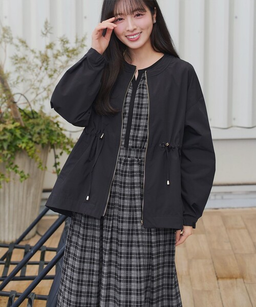 Tiaclasse ワンピース 「大きいサイズ」シアーチェック配色ワンピース