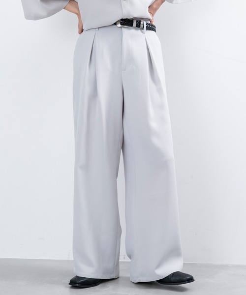 「JUNRED」 スラックス M オリーブ メンズ_画像9