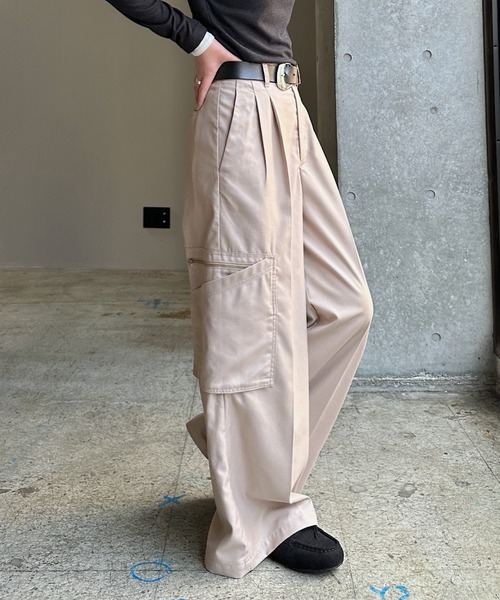 PAGEBOY（ページボーイ） スラックス パンツ デカポケZIPスラックス