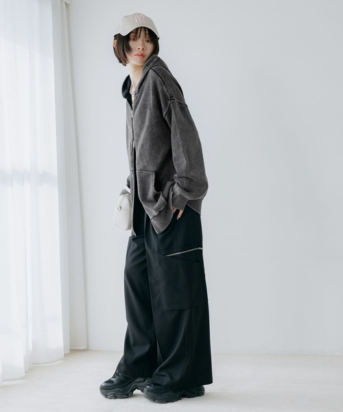 ぷかページ PAGEBOY（ページボーイ） スラックス パンツ デカポケZIPスラックス