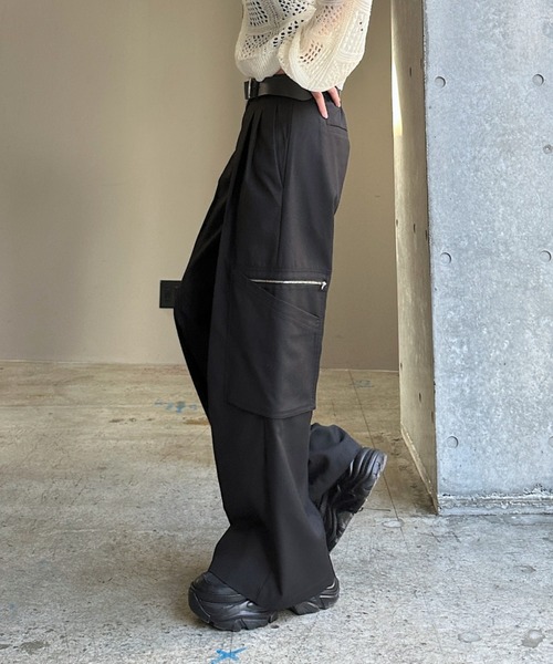 PAGEBOY（ページボーイ） スラックス パンツ デカポケZIPスラックス