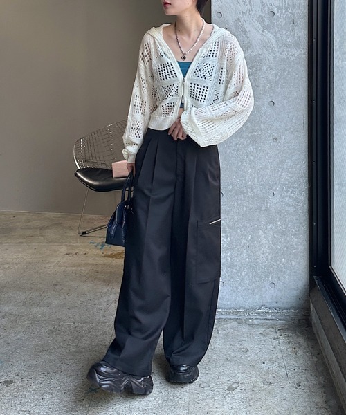 PAGEBOY（ページボーイ） スラックス パンツ デカポケZIPスラックス
