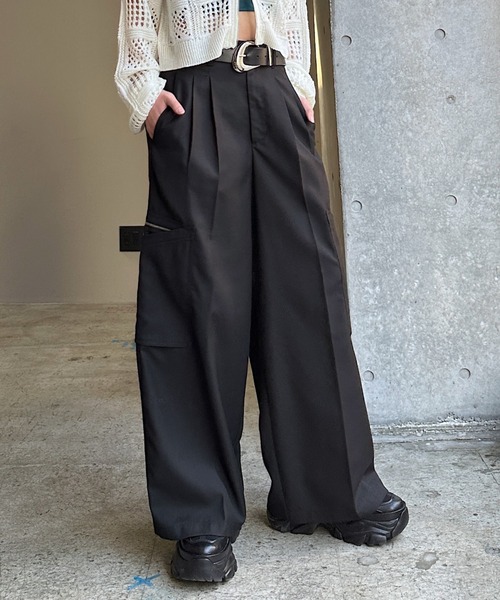 PAGEBOY（ページボーイ） スラックス パンツ デカポケZIPスラックス