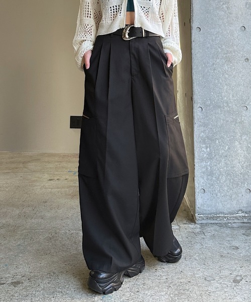 PAGEBOY（ページボーイ） スラックス パンツ デカポケZIPスラックス