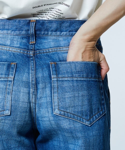 ジーンズ デニム デニムパンツ 12.5oz ユーズドチェック デニムパンツ レディースの画像