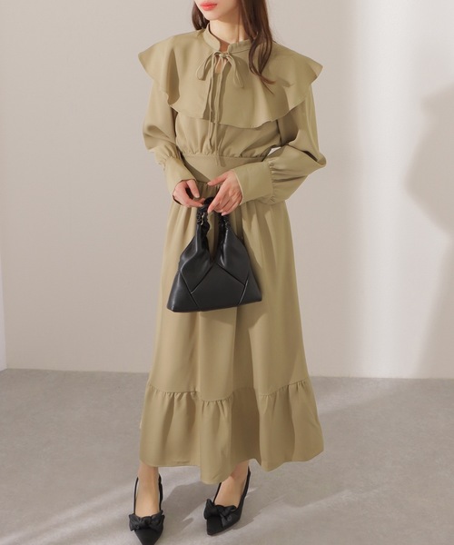 「Lace Ladies」 長袖ワンピース FREE ブラック レディース_画像6