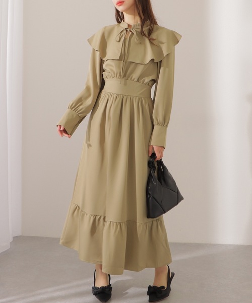 「Lace Ladies」 長袖ワンピース FREE ブラック レディース_画像7