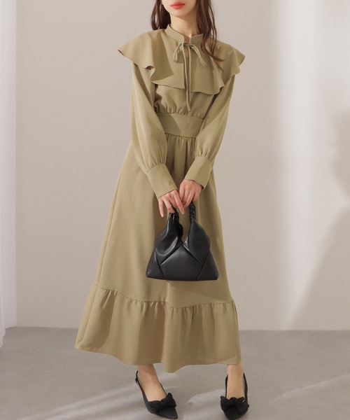 「Lace Ladies」 長袖ワンピース FREE ブラック レディース_画像9