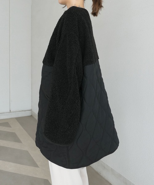 「CORNERS」 中綿コート M ライトカーキ レディース_画像4