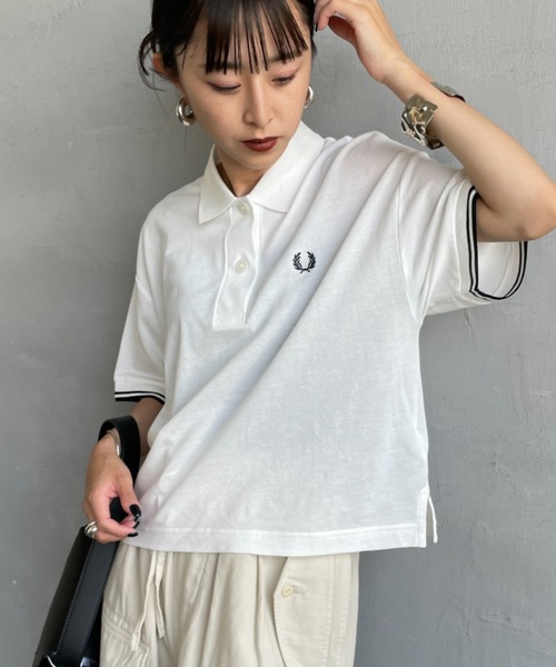 フレッドペリー　ポロシャツ　半袖　白　黒　刺繍 FRED PERRY（フレッドペリー） ポロシャツ ポロ ワンポイントロゴ刺繍