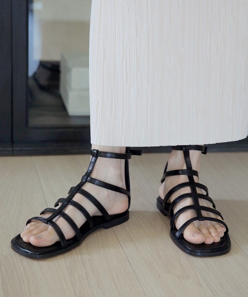 「UNE MANSION」 フラットサンダル 23cm ブラウン レディース_画像7