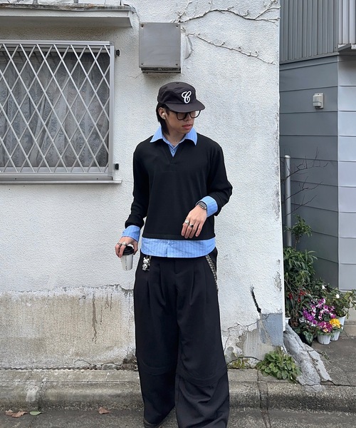 MandO（エムオー） シャツ レイヤードライクプルオーバーシャツ メンズ