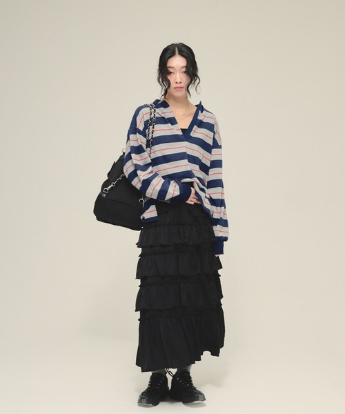 スカート 24aw Frill embroidery skirt スカート 「eL」Frill Narrow Skirt/645553 : ZOZOTOWN Yahoo!店