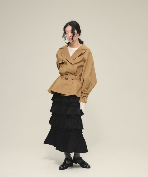 スカート 24aw Frill embroidery skirt スカート 「eL」Frill Narrow Skirt/645553 : ZOZOTOWN Yahoo!店
