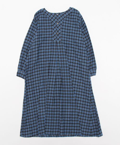 「MB mint breeze」 長袖ワンピース 5L ネイビー レディース_画像2