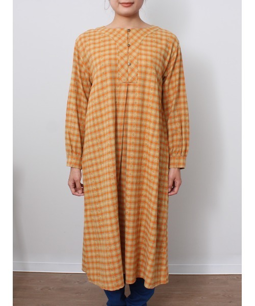 「MB mint breeze」 長袖ワンピース 5L ネイビー レディース_画像6