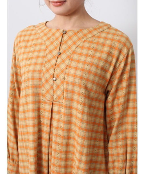 「MB mint breeze」 長袖ワンピース 5L ネイビー レディース_画像7