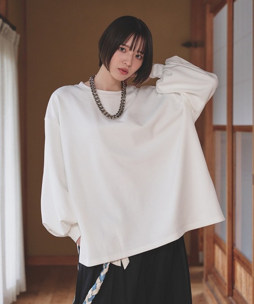 狐独 tシャツ 狐刺繍ビックボリュームロンT メンズ レディース