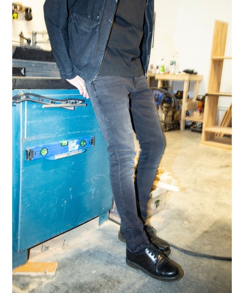 ジーンズ Nudie Jeans/ヌーディージーンズ Tight Terry / タイトフィットデニム / Black Blizzardの画像