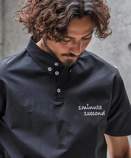 シャツ mhs2559-nylon x knit line polo shirt ポロシャツ(1M26N030) メンズ | 1minute 1second | 11