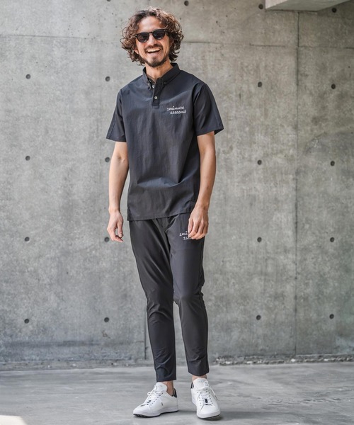 シャツ mhs2559-nylon x knit line polo shirt ポロシャツ(1M26N030) メンズ | 1minute 1second | 17