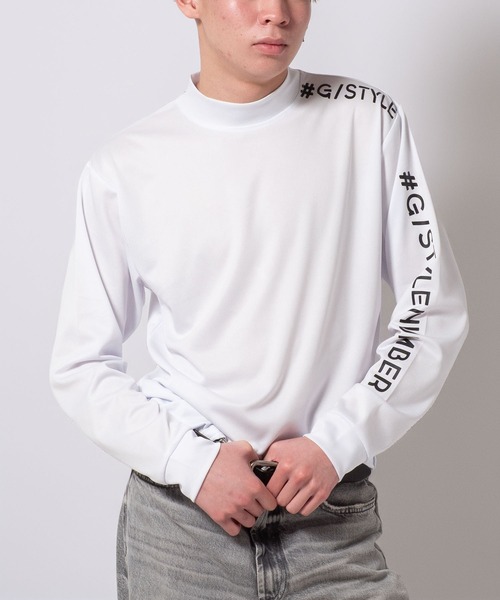 BAYBLO tシャツ (SA) ドライ モックネック ロゴ 長袖 Tシャツ メンズ
