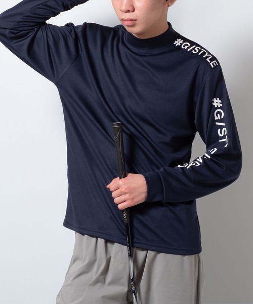 BAYBLO tシャツ (SA) ドライ モックネック ロゴ 長袖 Tシャツ メンズ